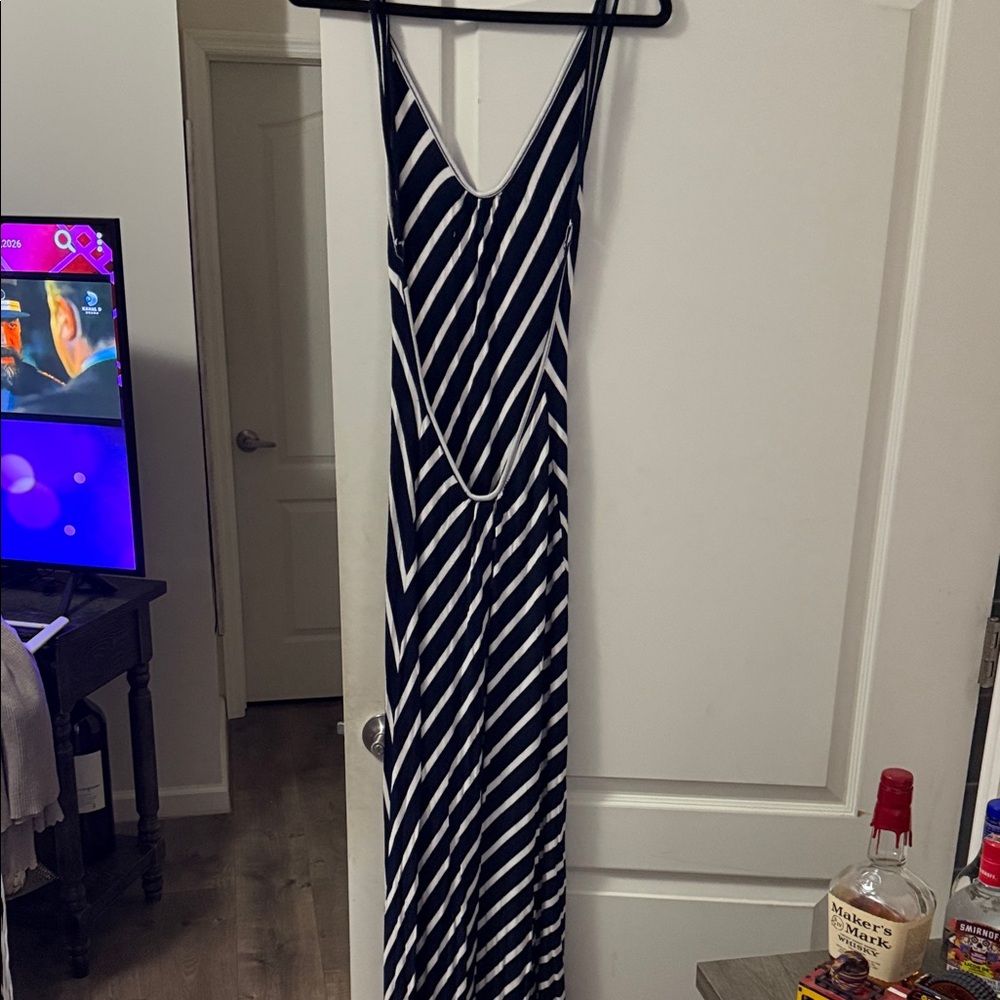 Elegant Striped Maxi Dress